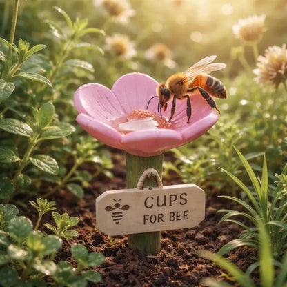 🌸Flower-Shaped Bee Watering Station🐝