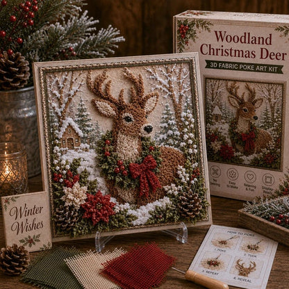 ✨HOT SALE 🎁 3D Christmas Fabric Poke Art Craft Kit🎄