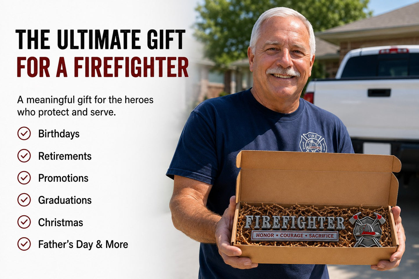 🔥Father's Day 50% OFF - 🚒 Firefighter Honor Courage Sacrifice Car Emblem Metal Badge