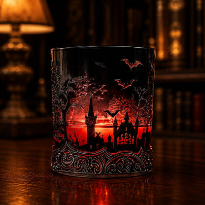 🔥HOT SALE  49% OFF - 🦇🍺Gothic Vampire Castle Whisky Decanter & Tumbler