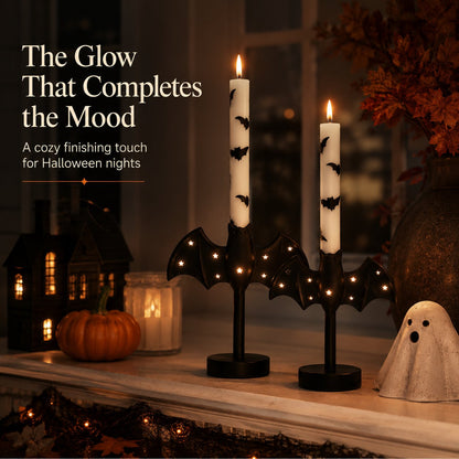 🎃🦇 Flameless Bat Candle Holders for a Safer Halloween Glow