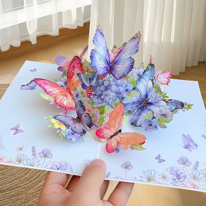 🦋 Vibrant 3D  Butterfly & Daisy Pop-Up Greeting Card！🦋 Open It—and Watch a Butterfly Garden Come to Life!