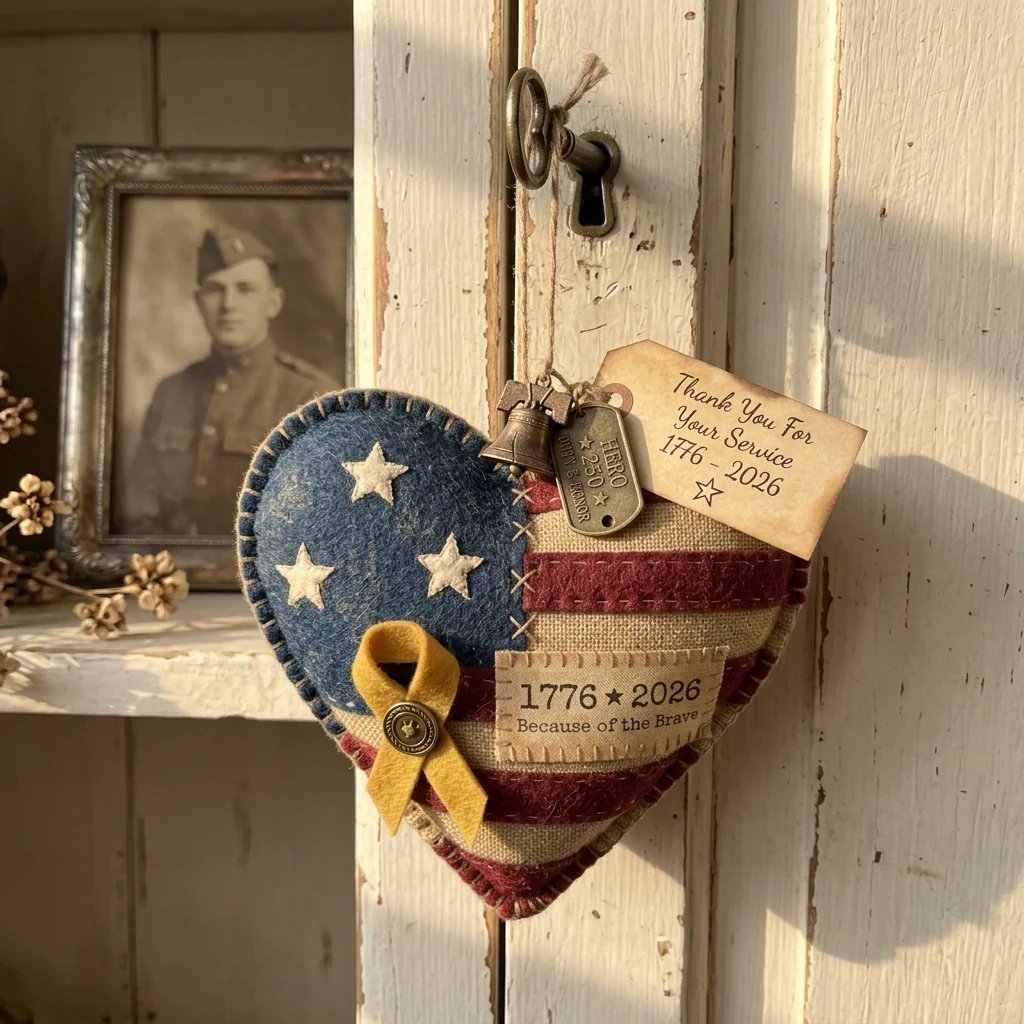 🎁Handcrafted America 250th Anniversary Keepsake Ornaments | Rustic Patriotic Decor 🇺🇸