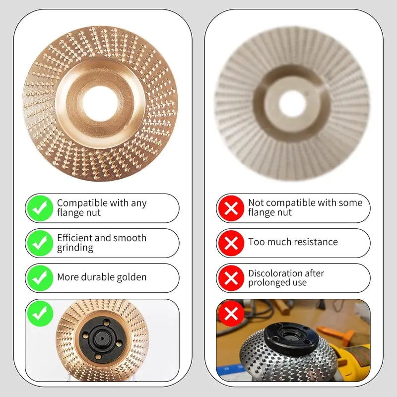 🔥LAST DAY 49% OFF - 🛠️3PCS Wood Carving Disc Set