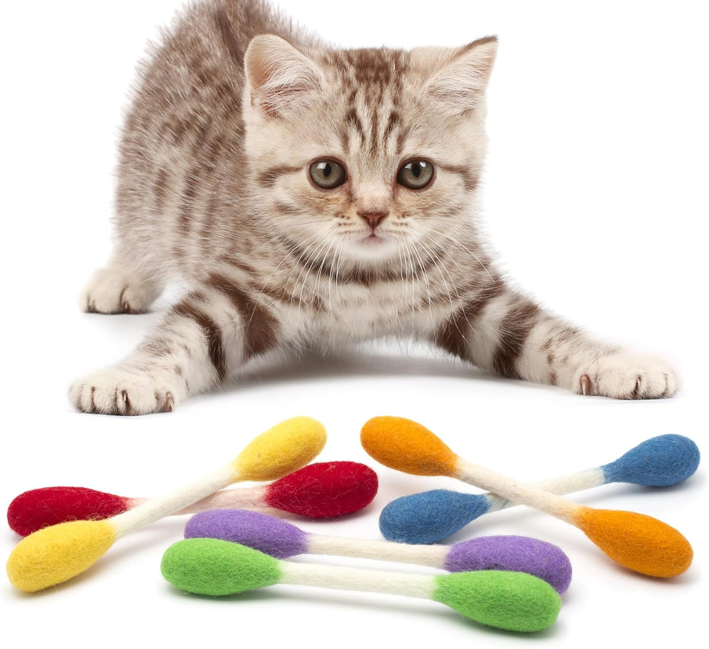 ❤️For happy, healthy, and active indoor cats🐱Swabs Large Size Cat Toys with Catnip