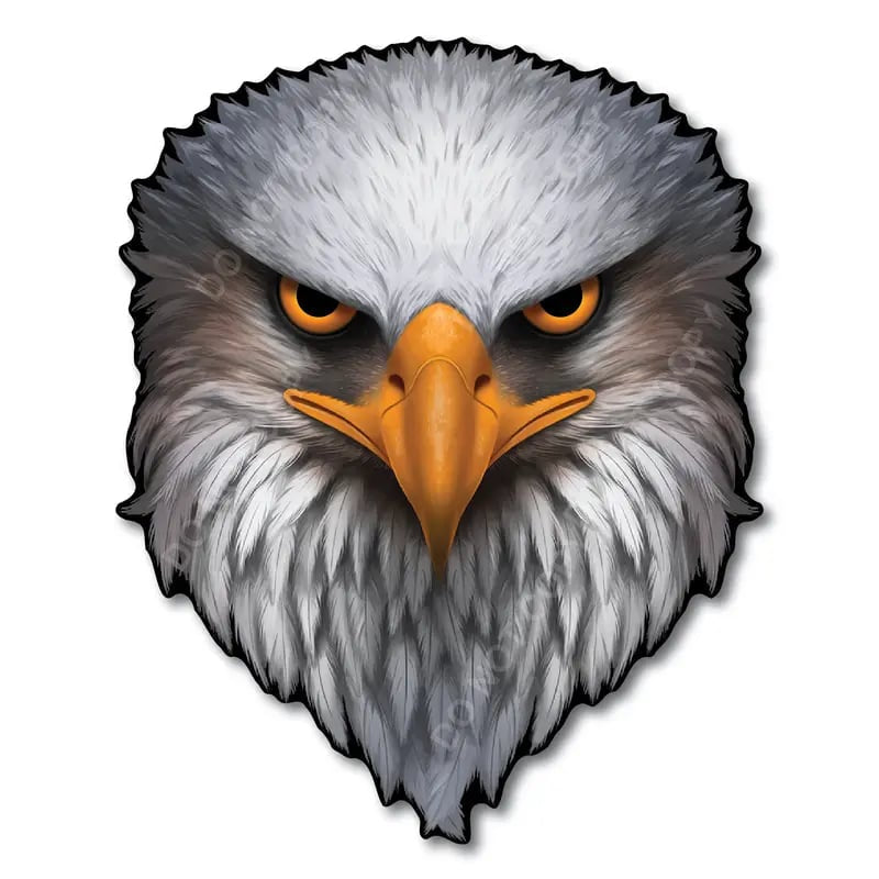 Reflective Eyes Eagle Decal🦅 – Patriotic USA Flag Vinyl Sticker for Trucks
