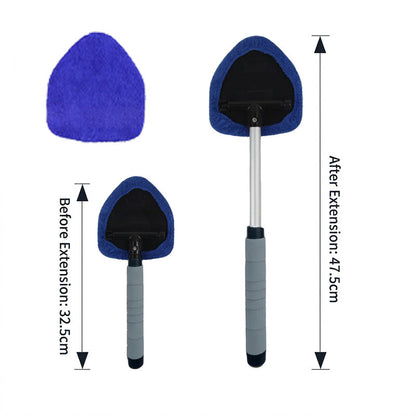 🔥Microfiber Car Windshield Cleaning Tool with Extendable Handle