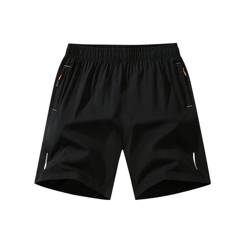 Men’s solid-color shorts with zippered pockets