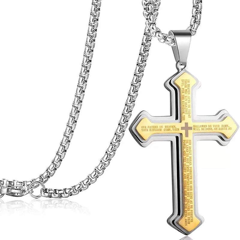 ✝️Men's Lord's Prayer Cross Necklace