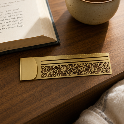 😻📏 Cat Lover’s 3-in-1 Metal Bookmark Ruler | Bookmark, Ruler & Coloring