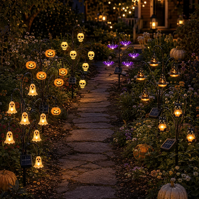 🎃 Halloween Solar Tree Stump Light