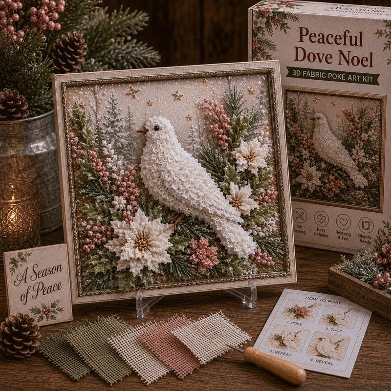 ✨HOT SALE 🎁 3D Christmas Fabric Poke Art Craft Kit🎄