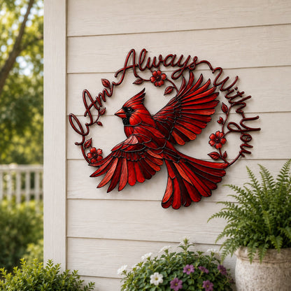 🐦Cardinal Metal Wall Art - I Am Always With You❤️