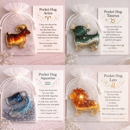 ⚡️🎁🔮Zodiac Glass Pocket Hug
