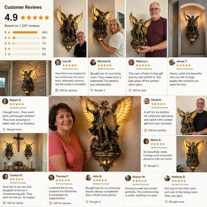 🕊️St. Michael Guardian Angel Wall Light