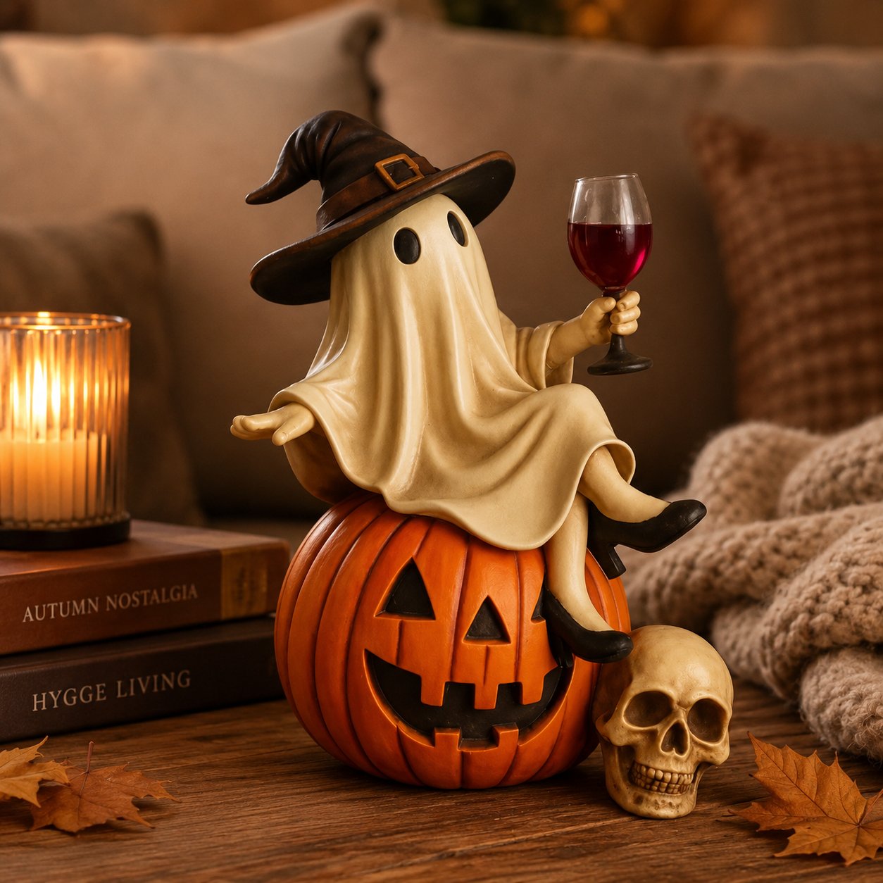 👻🍷Ghost Wine Night Halloween Decor