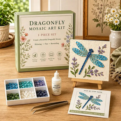 🌿 Watering Can Mosaic Art Kit | Beginner-Friendly Floral DIY Craft with Vibrant Mosaic Beads & Sturdy Display Base ✨
