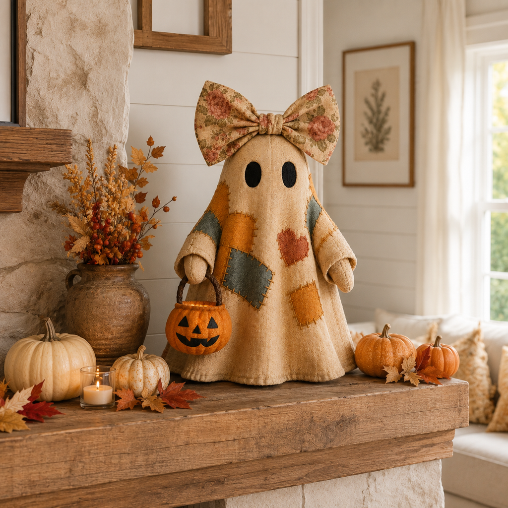 👻👻Last Day 50% OFF👻Lighted Vintage Patchwork Ghost