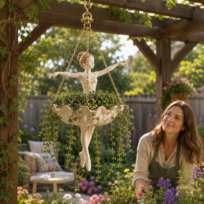 Ballet Dancer Hanging Planter