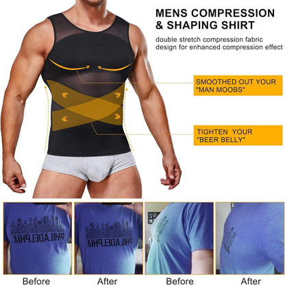 🔥Buy 2 Get FreeShipping-Men Compression Shirt CrossMesh Tank Top Breathable
