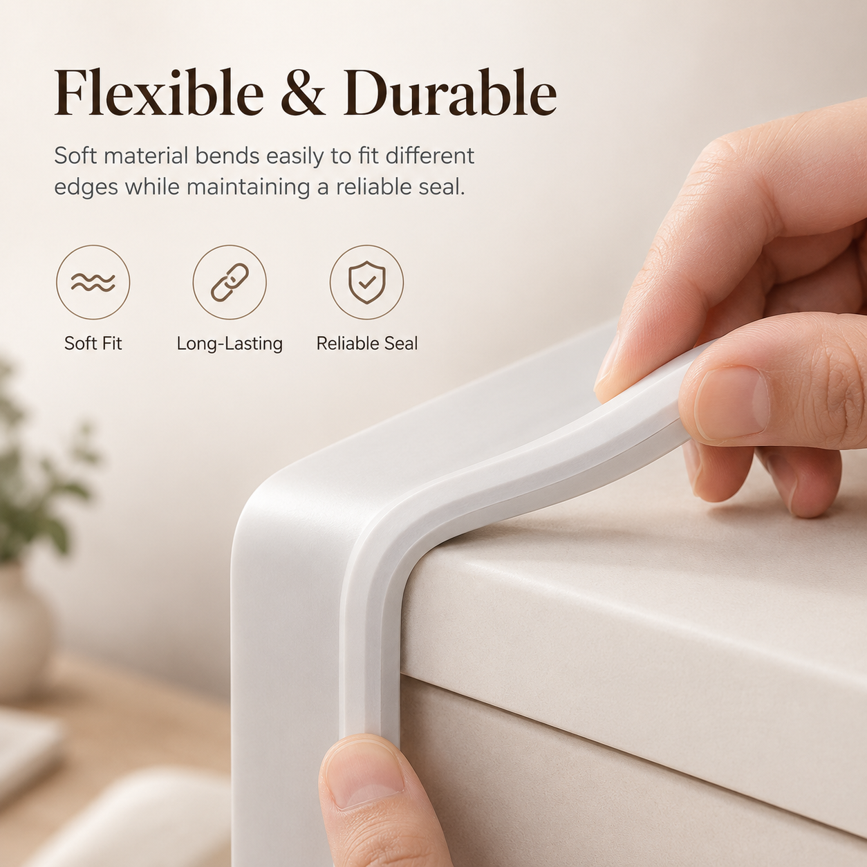 16.4Ft Door Weather Stripping | Adhesive Draft Stopper Seal Strip for Doors, Windows & Shower Doors