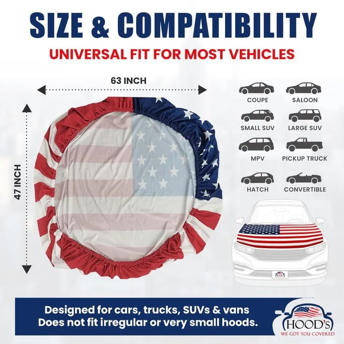 🎉4th Of July Flash Sale 65K+🔥American Car Hood Flag🦅