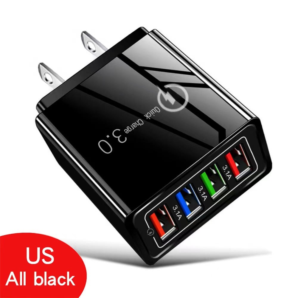 ⚡️Secret to Faster Phone Performance⚡️Four-Port Travel Charger for Extended Phone Battery Life