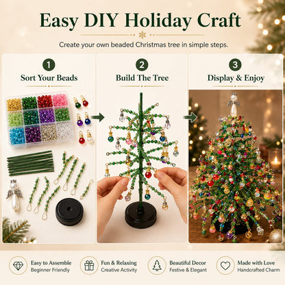 🎄 DIY Beaded Christmas Tree Kit – Create Your Own Sparkling Holiday Decoration - Limited Time 50% OFF