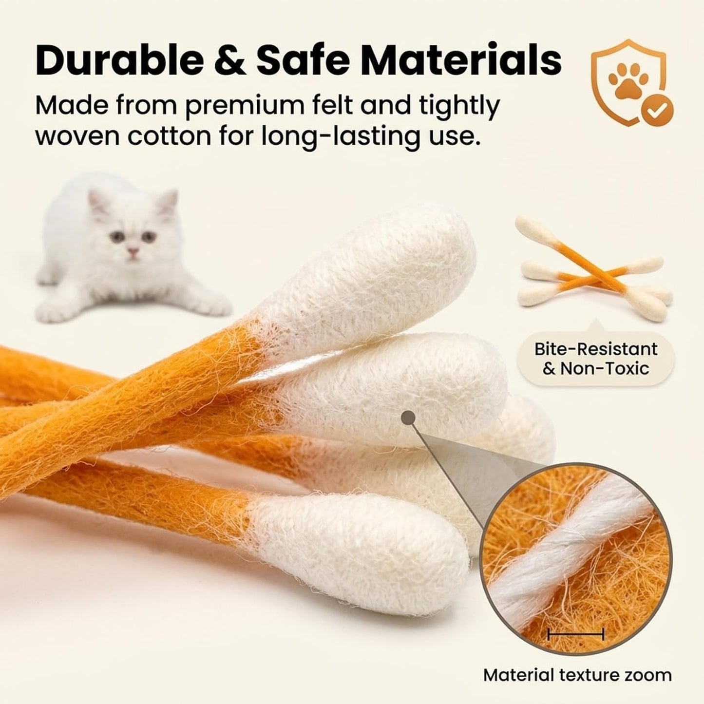 ❤️For happy, healthy, and active indoor cats🐱Swabs Large Size Cat Toys with Catnip