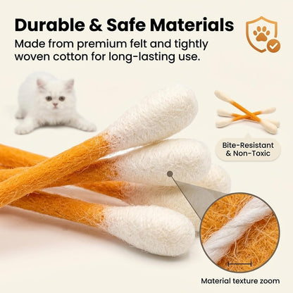 ❤️For happy, healthy, and active indoor cats🐱Swabs Large Size Cat Toys with Catnip