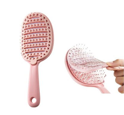 Cotitoc™Self-Cleaning Curved Vented Detangling Hair Brush