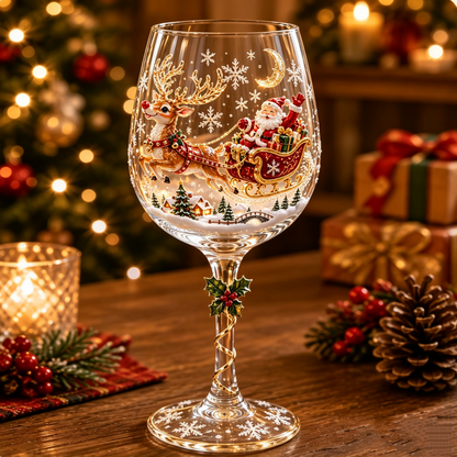 🔥Last day 50% OFF🎁Christmas 3D Wine Glass Collection Gift Box Set✨