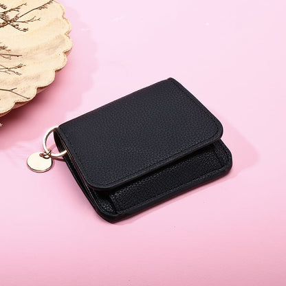 Women's Elegant Minimalist Short Slim Wallet (All-match Trendy Mini 3 Bifold )