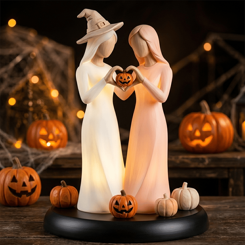 🔥Hot Sale 49% OFF - 🥰✨Light-Up Ghost Sisters Figurine