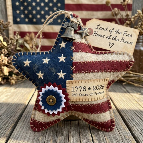 🎁Handcrafted America 250th Anniversary Keepsake Ornaments | Rustic Patriotic Decor 🇺🇸