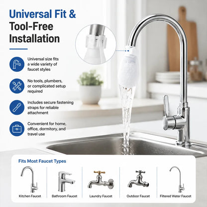 Faucet Filter Cotton Bags - Universal, 100 PCS Splash-Proof Faucet Filter 🌟Set
