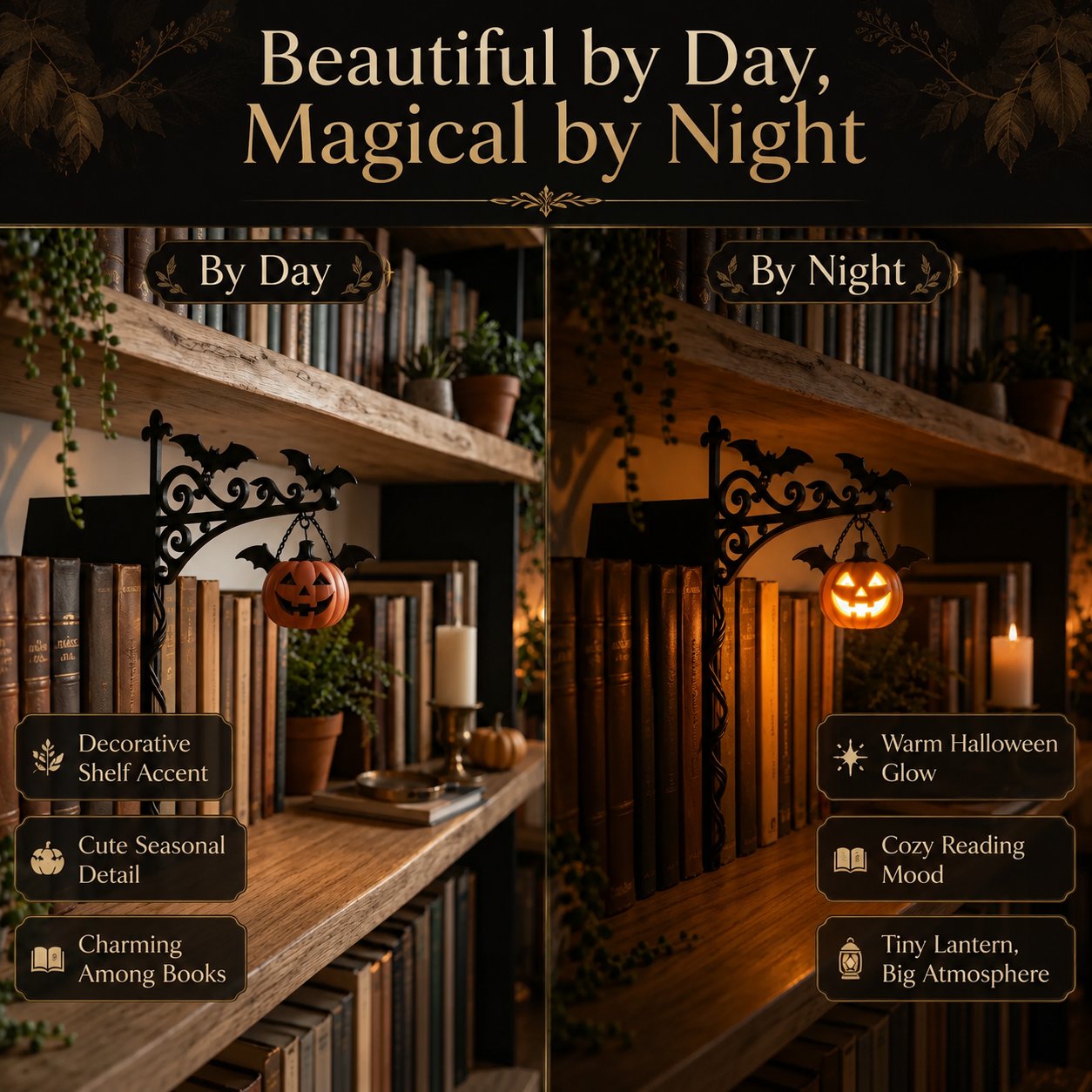 📚 Where Every Shelf Tells a Story——Halloween Edition Library Shelf Lanterns