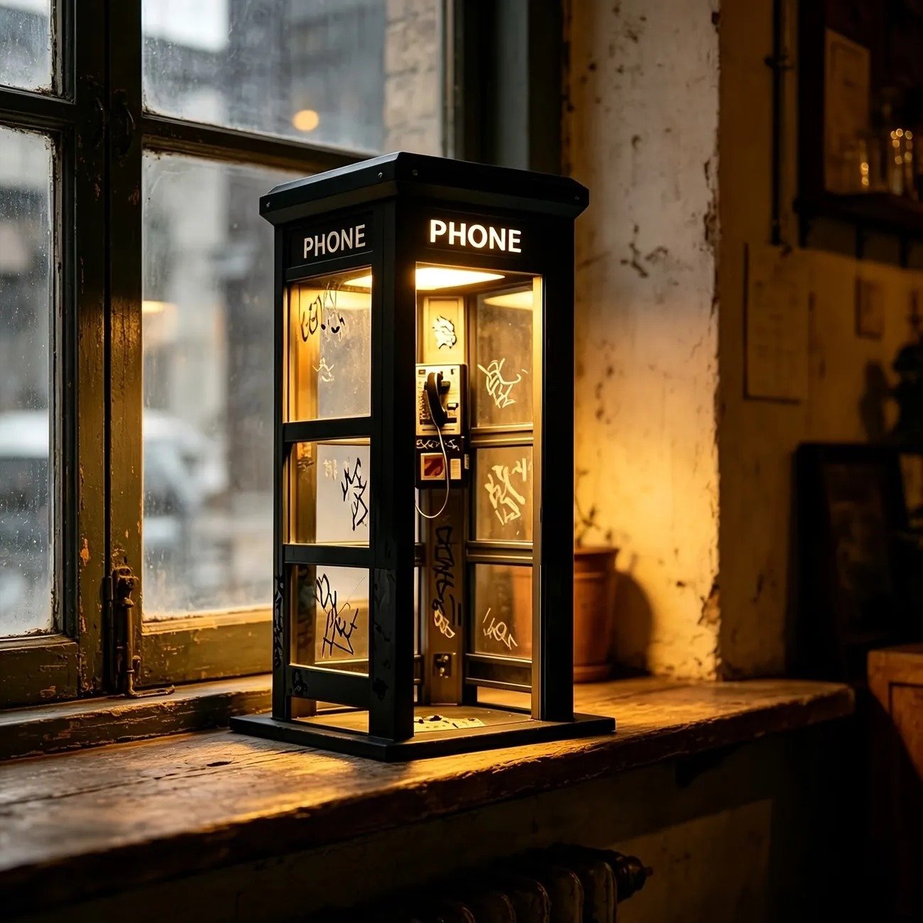✨Vintage Phone Booth Ambient Lamp- 🎁Light up Every Cozy Corner💛
