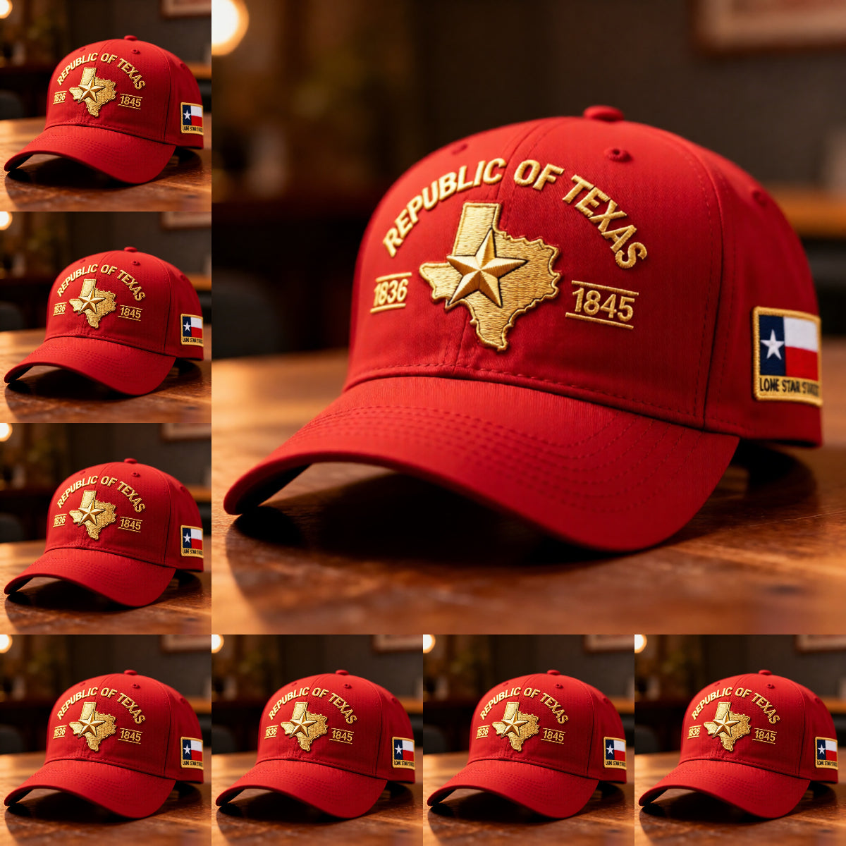 🔥Republic of Texas Embroidered Hat