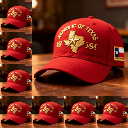 🔥Republic of Texas Embroidered Hat