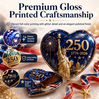 🇺🇸 America 250th Anniversary Commemorative Heart Ornament Collection | 15-Piece Patriotic Keepsake Set🎁Buy 2 Free Shipping