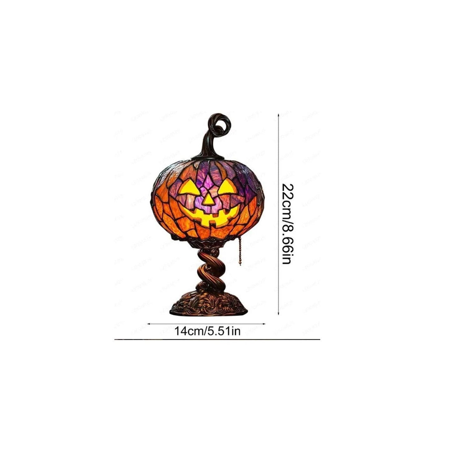🎃Halloween Stained Glass Style Pumpkin Table Lamp✨✨