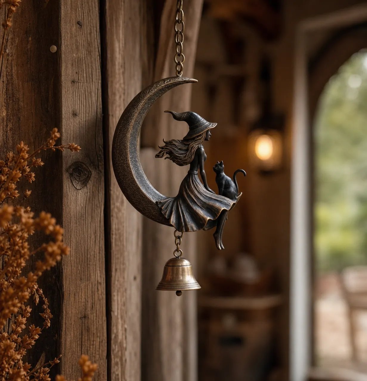 🌙 Witch Moon Wind Chime🔮A Touch of Magic for Every Breeze