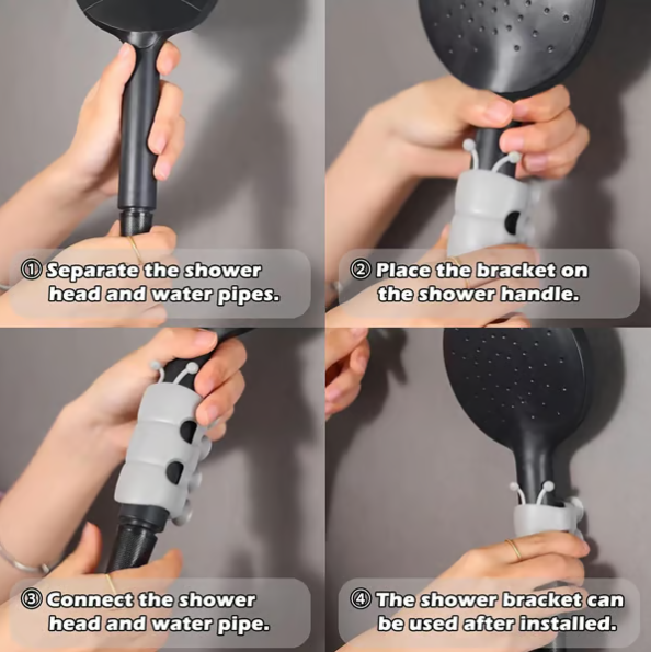 🎉Factory Clearance Sale 60% OFF📦Shower Head Suction Cup, No Drill Removable Shower Head Mount Bracket