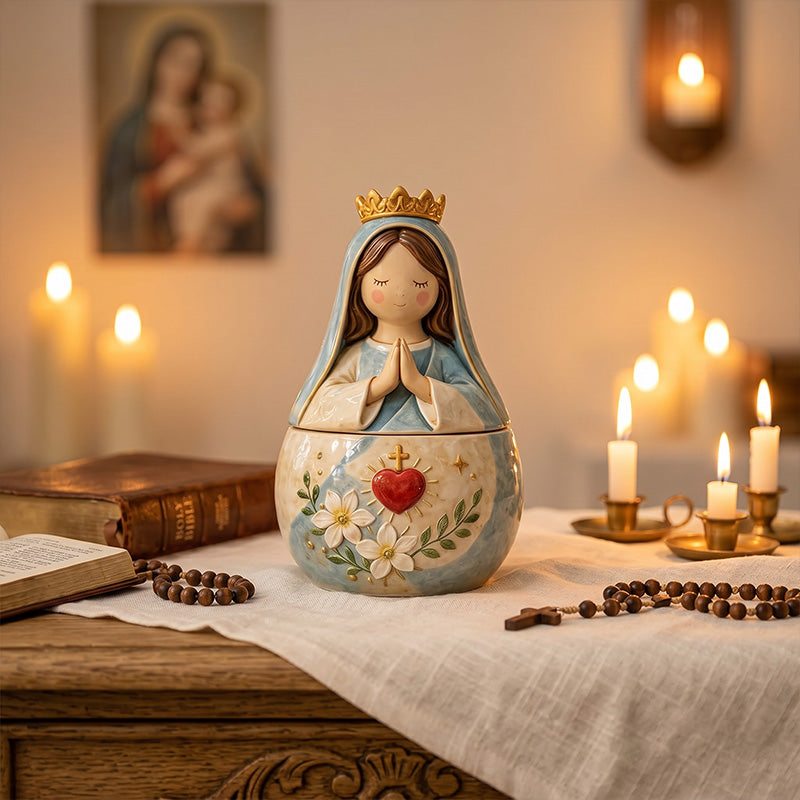 Porta statuette religiose con coperchio rimovibile