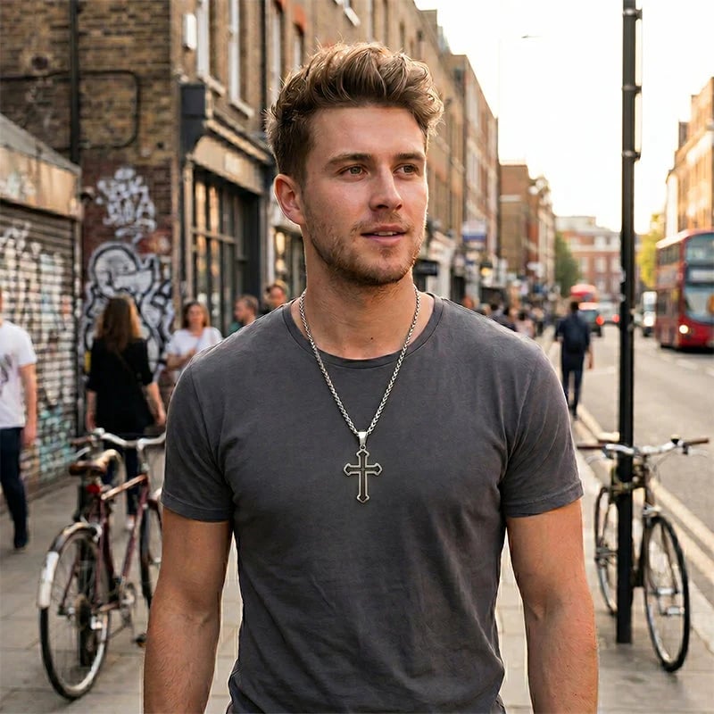 ✝️Men's Lord's Prayer Cross Necklace