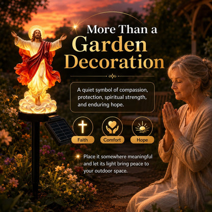 ☀️Solar-Powered Illuminated Jesus Garden Statue🙏