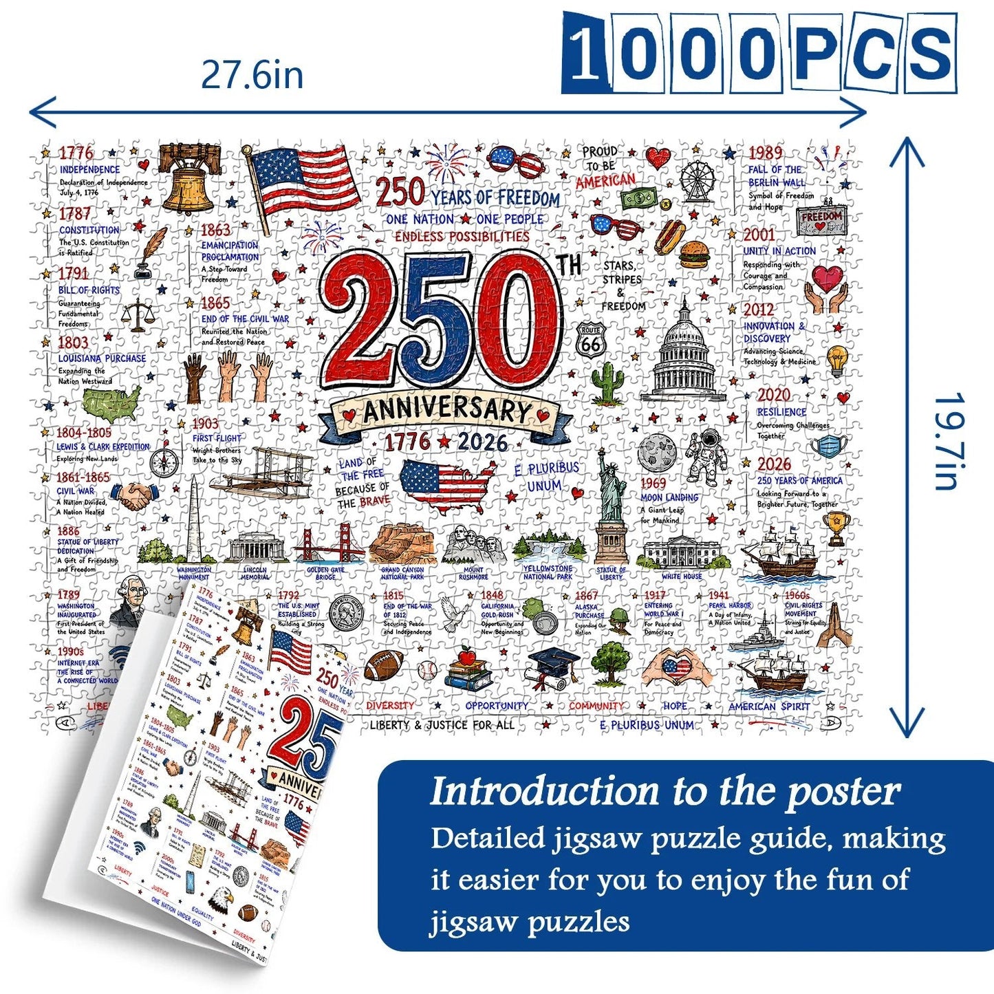 🧩 Patriotic America Jigsaw Puzzle 1000 Pieces
