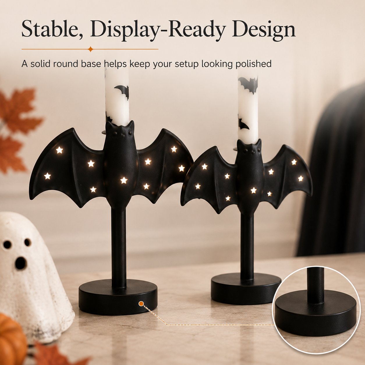 🎃🦇 Flameless Bat Candle Holders for a Safer Halloween Glow