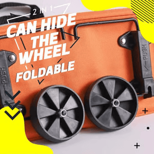 🛒2-in-1 Foldable Shopping Trolley – Sturdy Shopping Bag on Wheels for Supermarket, Market & Travel